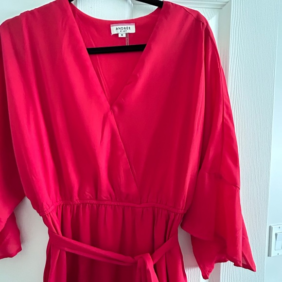 Red wrap dress - Picture 2 of 3